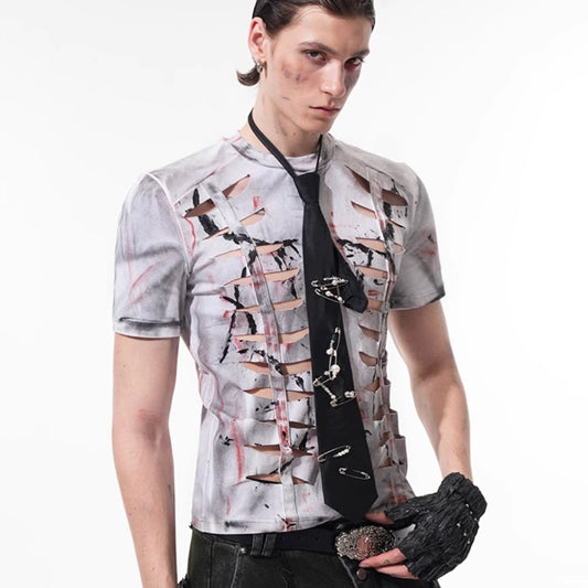 Men’s Cut-Out Stretch Tight Tee – same ANTHEM. Soulmate Streetwear