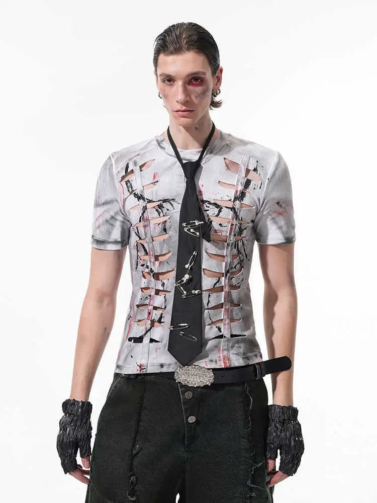 Men’s Cut-Out Stretch Tight Tee – same ANTHEM. Soulmate Streetwear