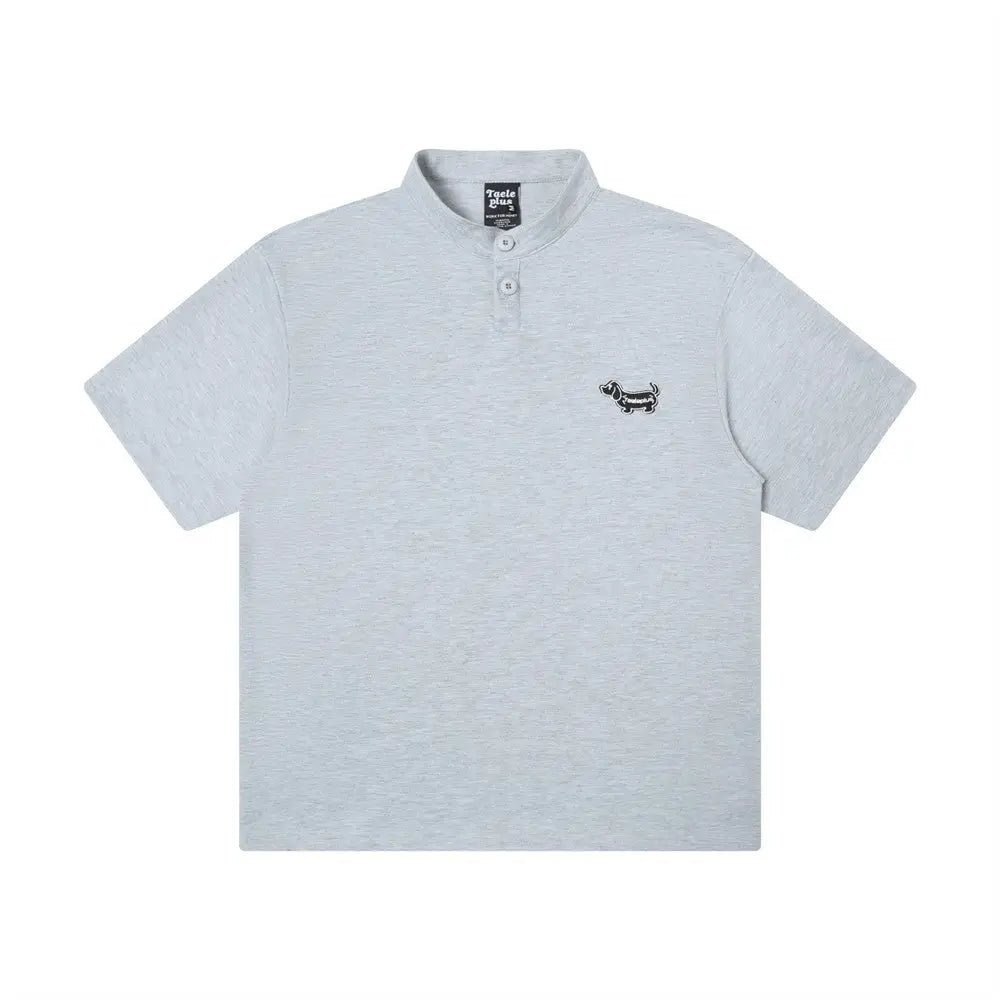 Men’s Dachshund Polo Shirt – same ANTHEM. Playful Soulmate Streetwear - Gray / M