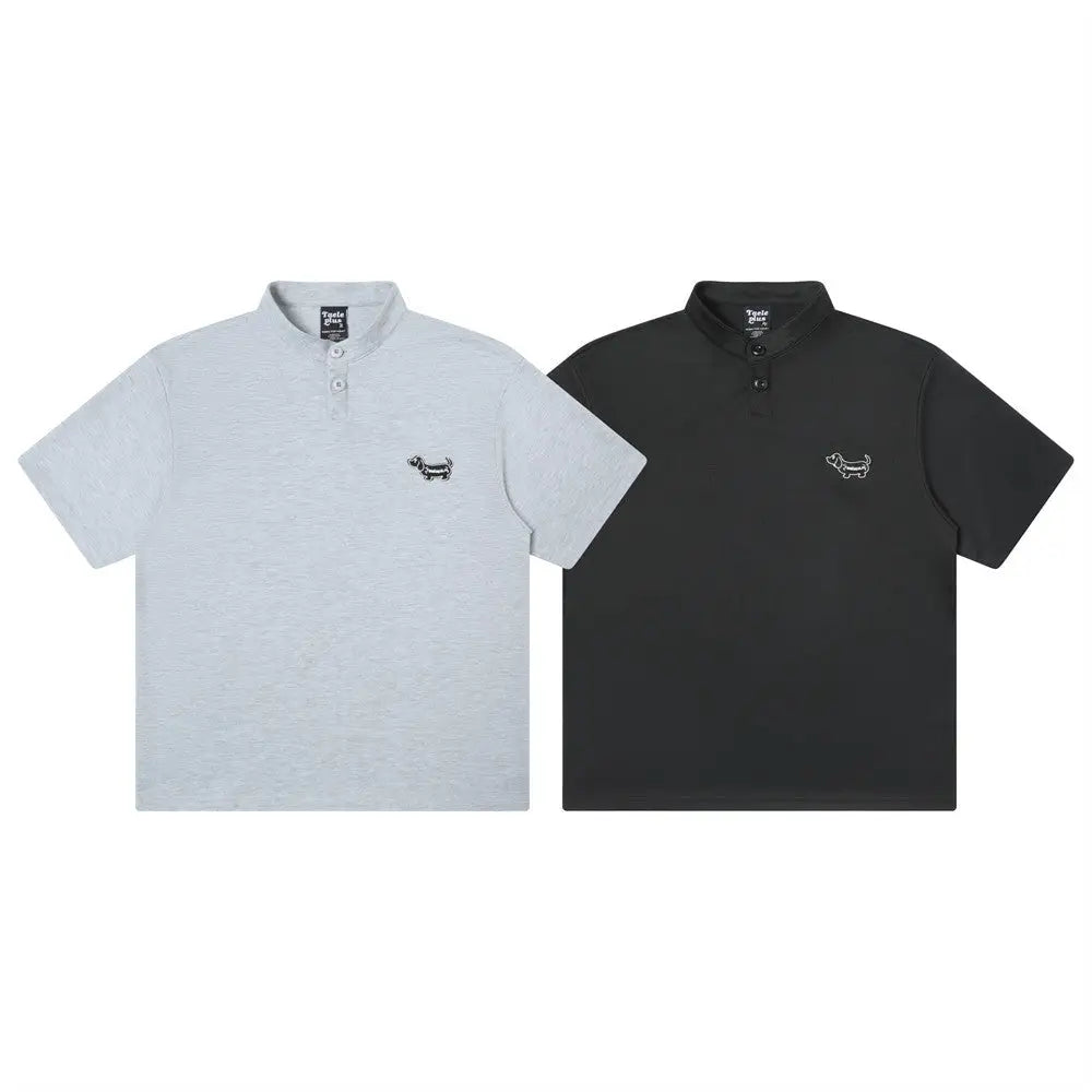 Men’s Dachshund Polo Shirt – same ANTHEM. Playful Soulmate Streetwear
