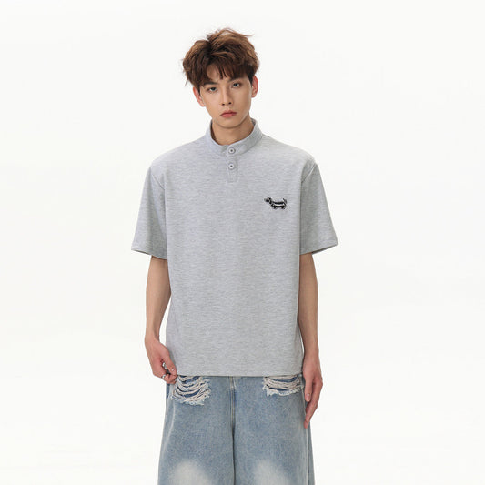 Men’s Dachshund Polo Shirt – same ANTHEM. Playful Soulmate Streetwear