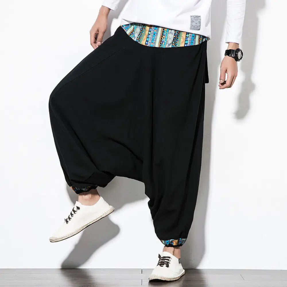 Men’s Ethnic Style Retro Nepalese Harem Pants – Wide Baggy Casual Pants | Same Anthem - Pants