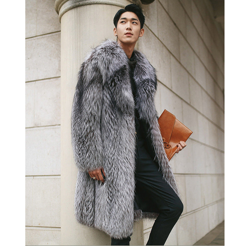 Men’s Faux Mink Fur Long Coat – same ANTHEM | Soulmate Streetwear - Coat