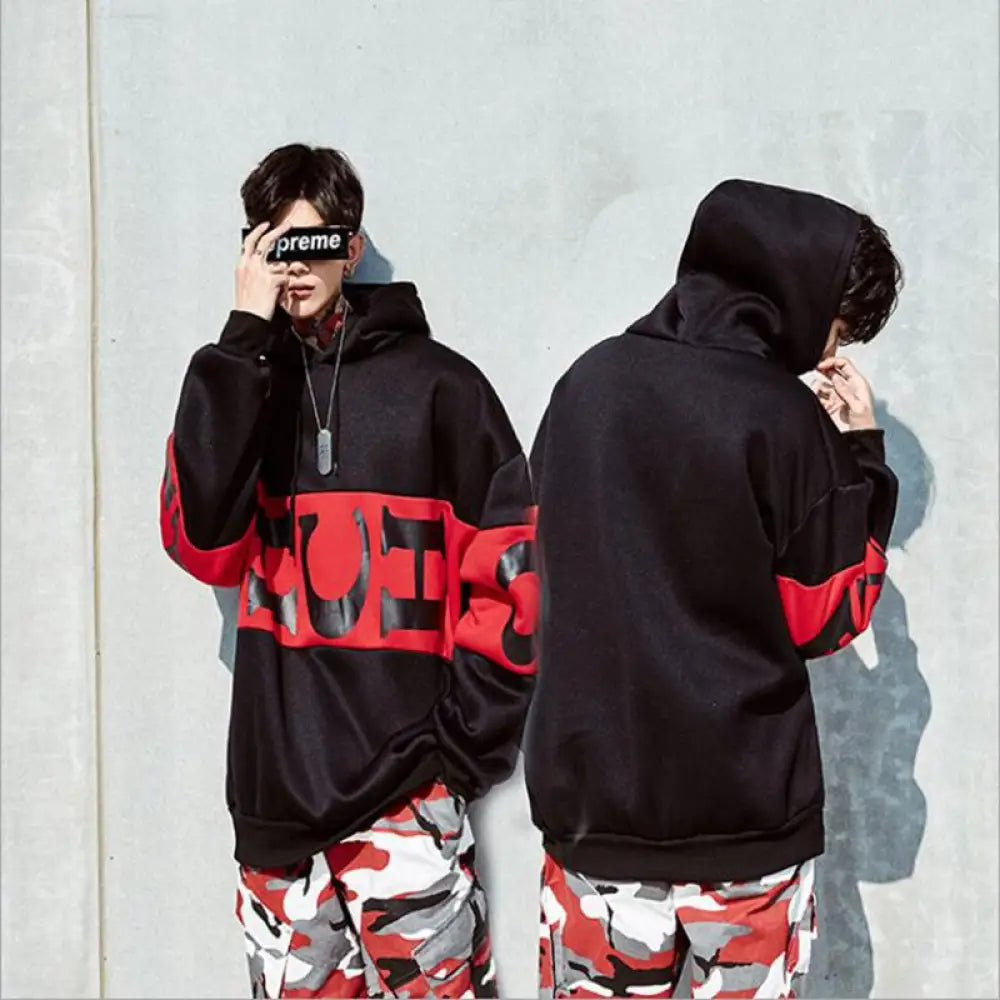 Men’s Hip Hop Hoodie – Letter Print Streetwear | same ANTHEM