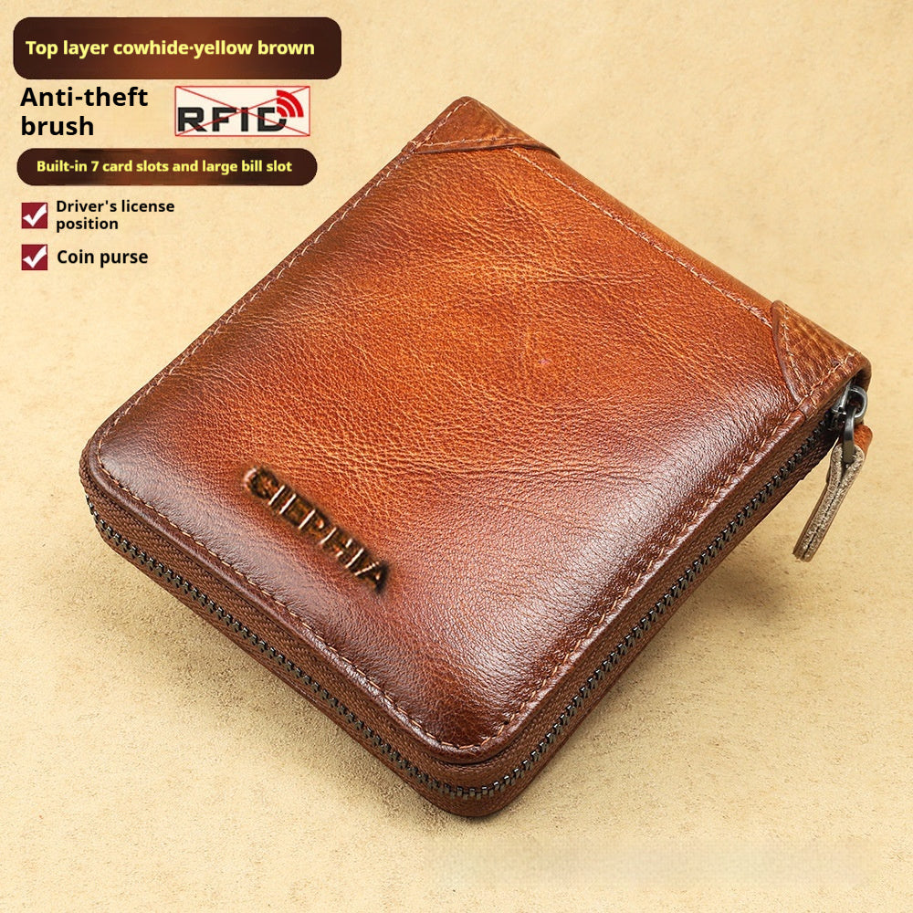 Men’s Leather Anti-theft Wallet – same ANTHEM. Multifunctional Soulmate Accessory