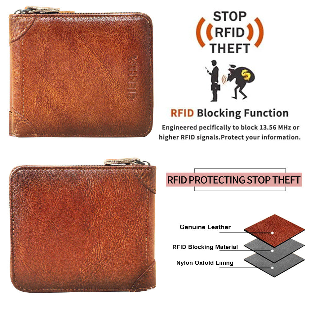 Men’s Leather Anti-theft Wallet – same ANTHEM. Multifunctional Soulmate Accessory