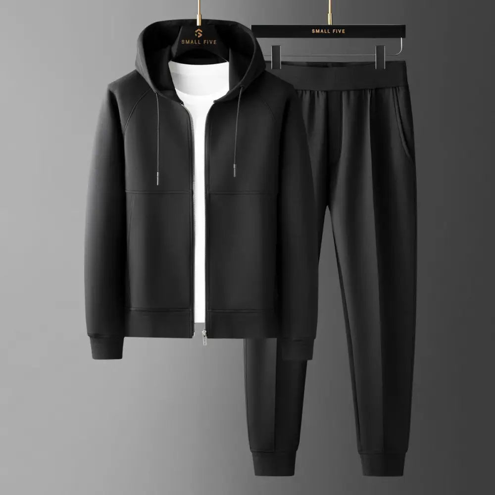 Men’s Light Luxury Cardigan Sweater Set – Chic Two-Piece Streetwear | same ANTHEM - Black Suit / 2XL