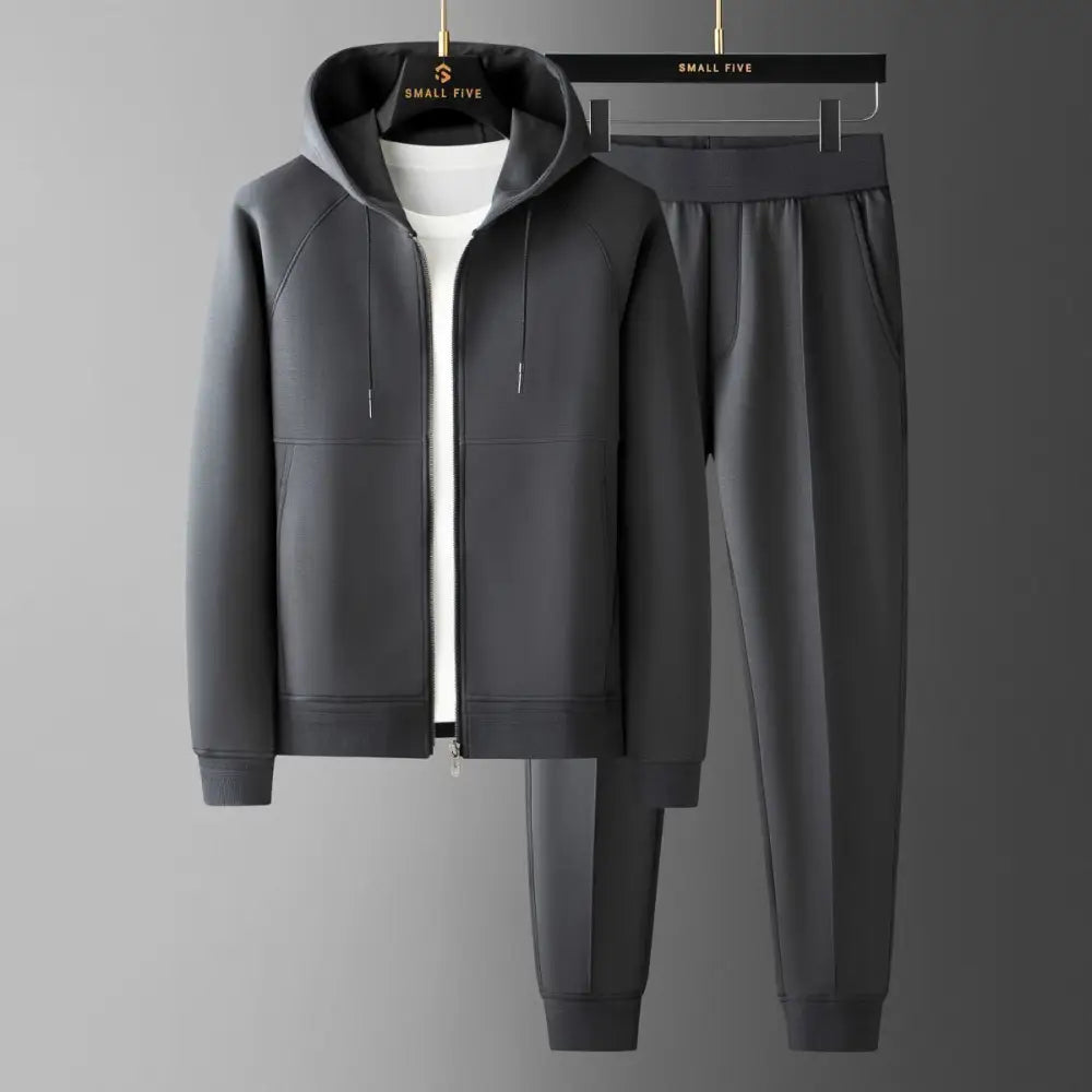 Men’s Light Luxury Cardigan Sweater Set – Chic Two-Piece Streetwear | same ANTHEM - Gray Suit / 2XL