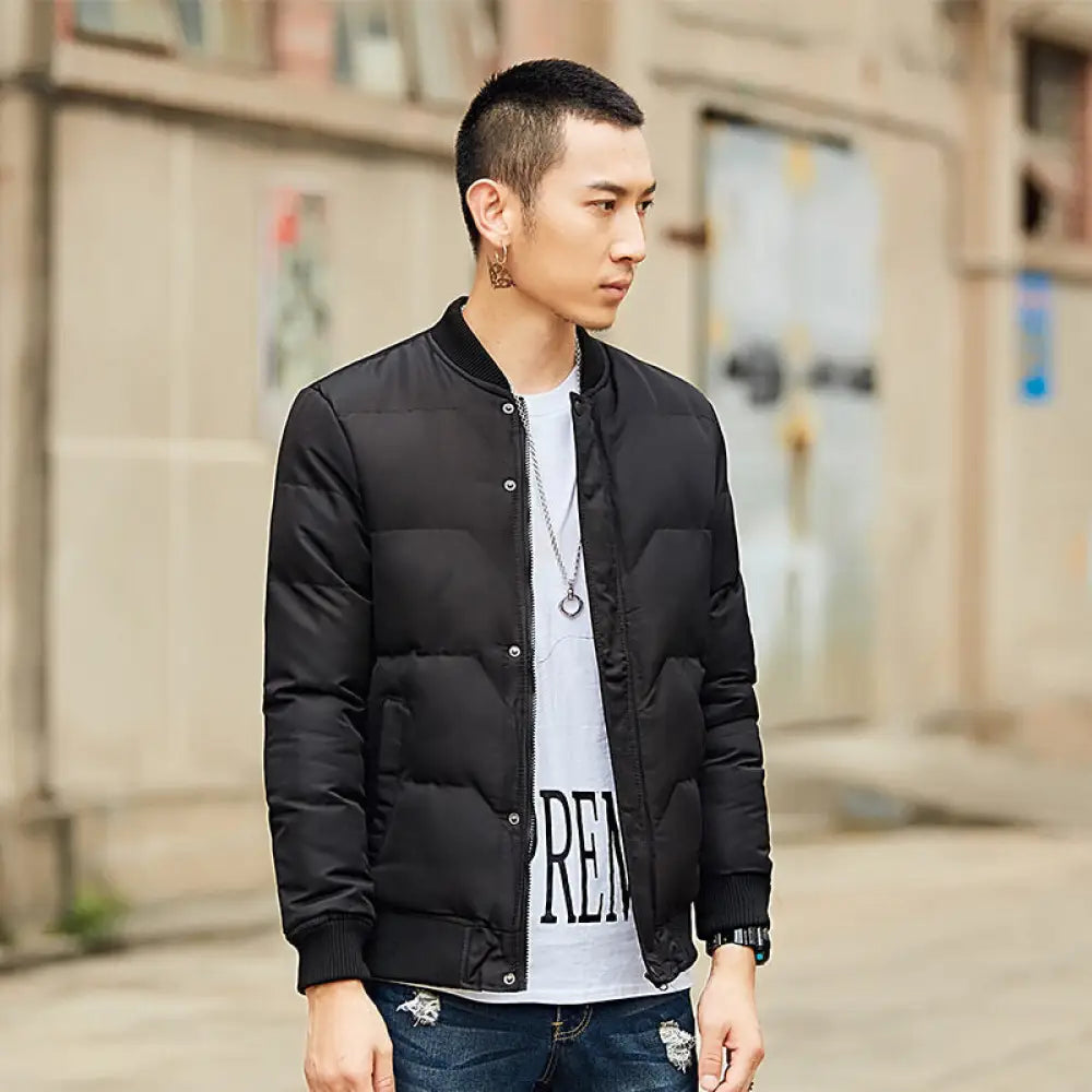 Men’s Lightweight Jacket – Classic Young Streetwear | same ANTHEM - Black / 2XL