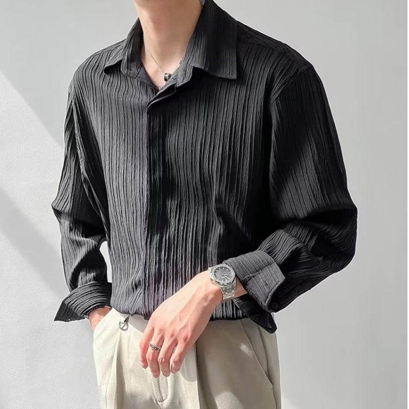 Men’s Long Sleeve Loose Striped Shirt | Casual Cool Everyday | same ANTHEM
