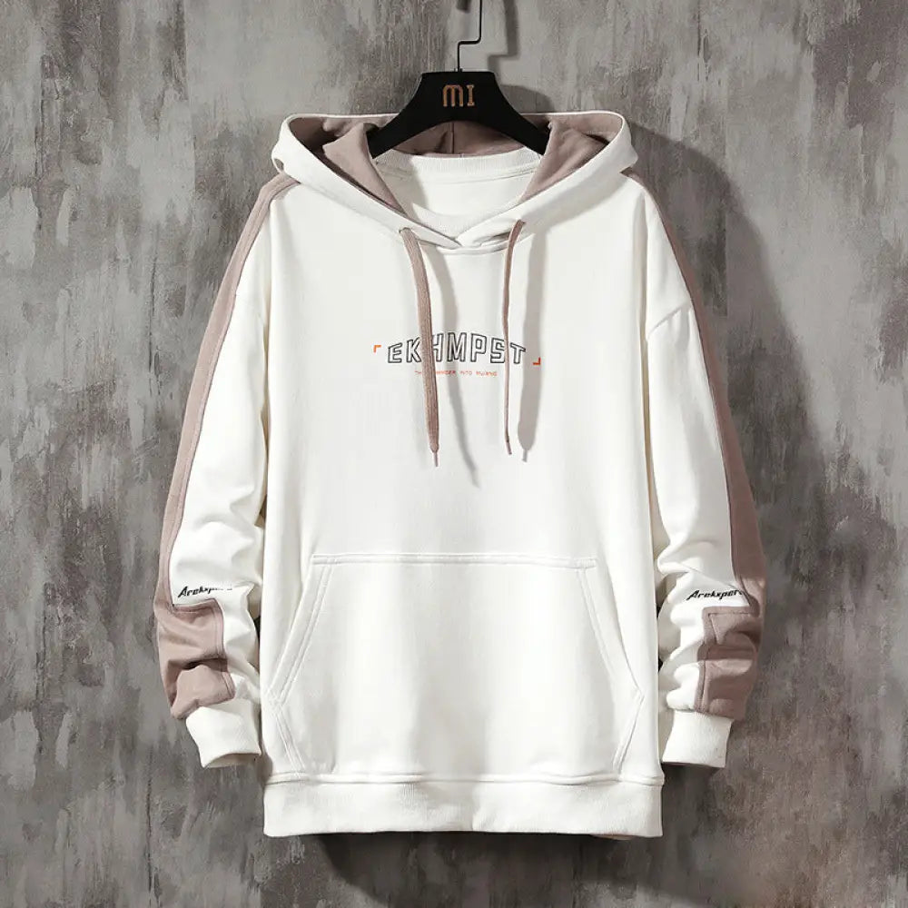 Men’s Loose Pullover Hoodie – Fall Streetwear | same ANTHEM - Y180 White / M