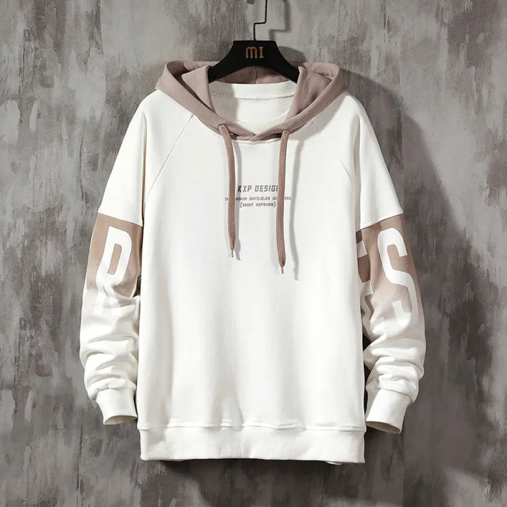 Men’s Loose Pullover Hoodie – Fall Streetwear | same ANTHEM - Y182 White / M