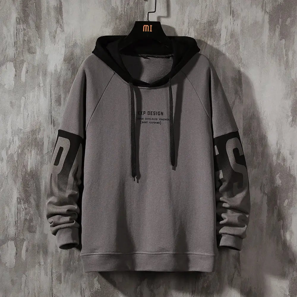 Men’s Loose Pullover Hoodie – Fall Streetwear | same ANTHEM - Y182 Dark Grey / M