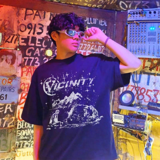 Men’s Loose Vicinity Print T-Shirt – same ANTHEM. Soulmate Streetwear