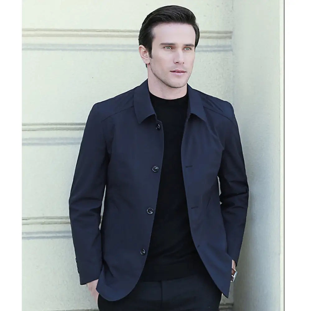 Men’s Mid Length Business Jacket – Casual Elegant Streetwear | same ANTHEM