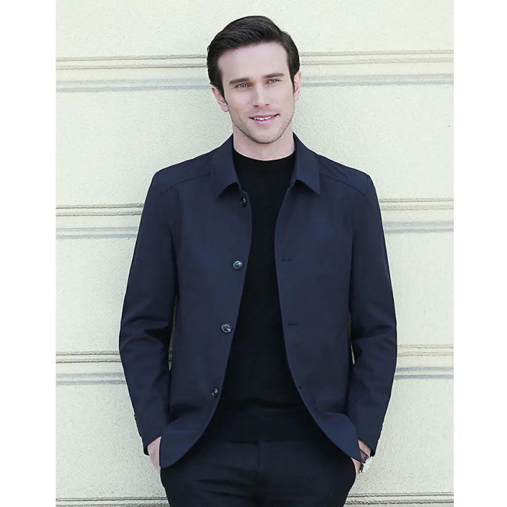 Men’s Mid Length Business Jacket – Casual Elegant Streetwear | same ANTHEM
