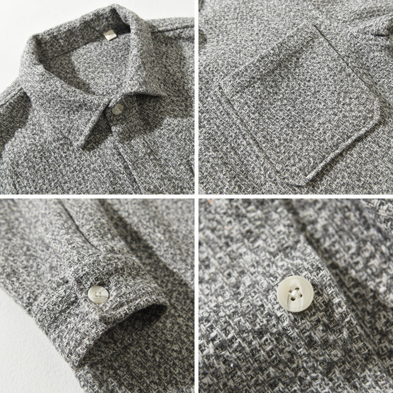 Men’s Polo Collar Long Sleeve Casual Shirt – Cool Everyday Style | same ANTHEM