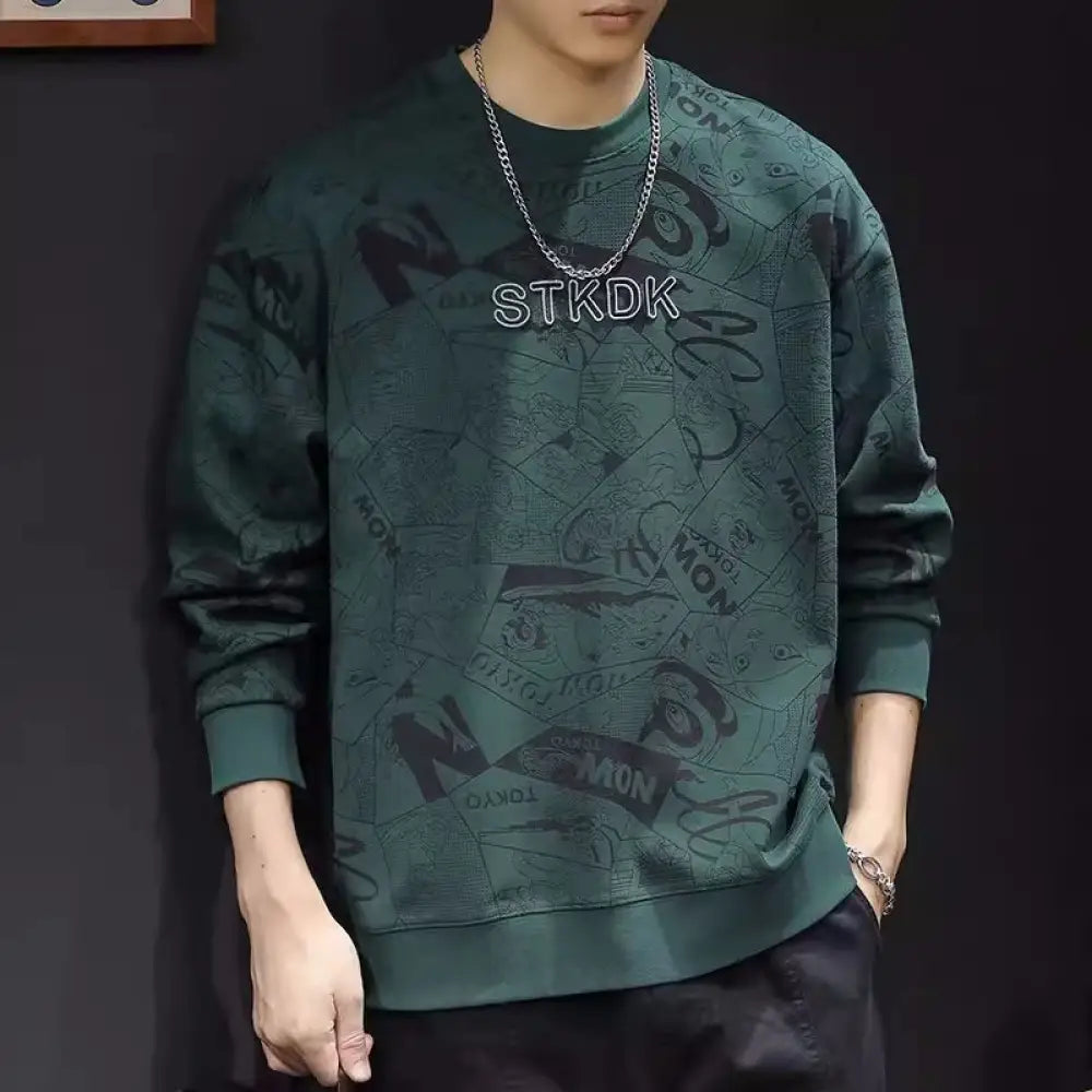 Men’s Printed Sweatshirt – same ANTHEM. Soulmate Streetwear with Meaning - Green / 2XL