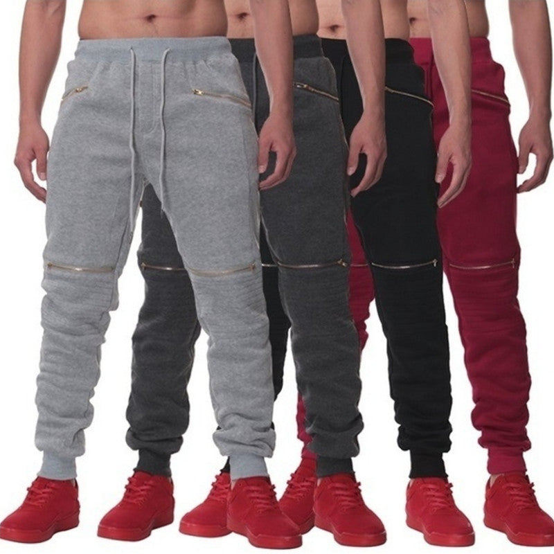 Men’s Sports Pants with Double Pockets & Zip Design – Casual Streetwear | same ANTHEM - Pants
