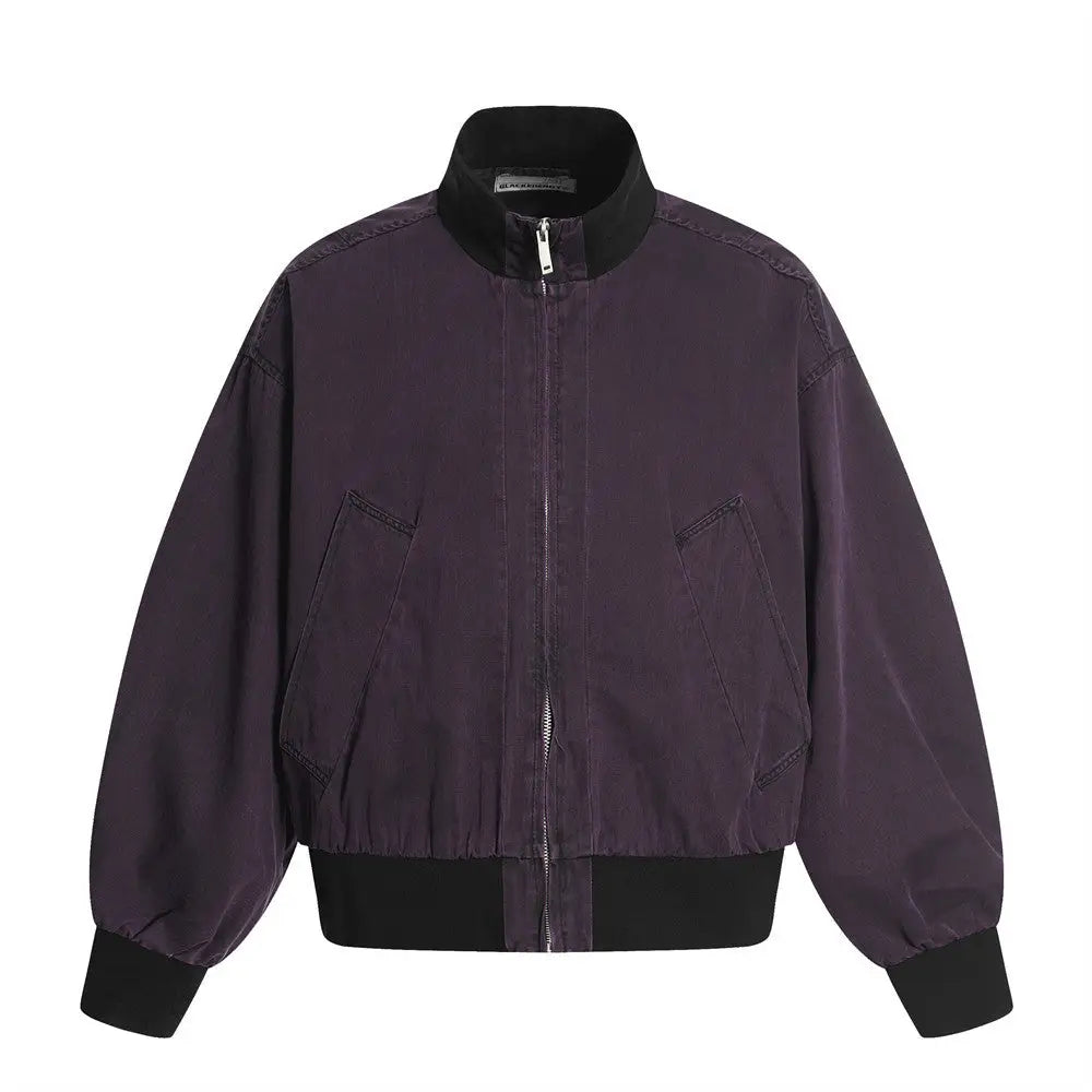 Men’s Vintage Washed Denim Jacket | same ANTHEM. Soulmate Streetwear - Purple / S