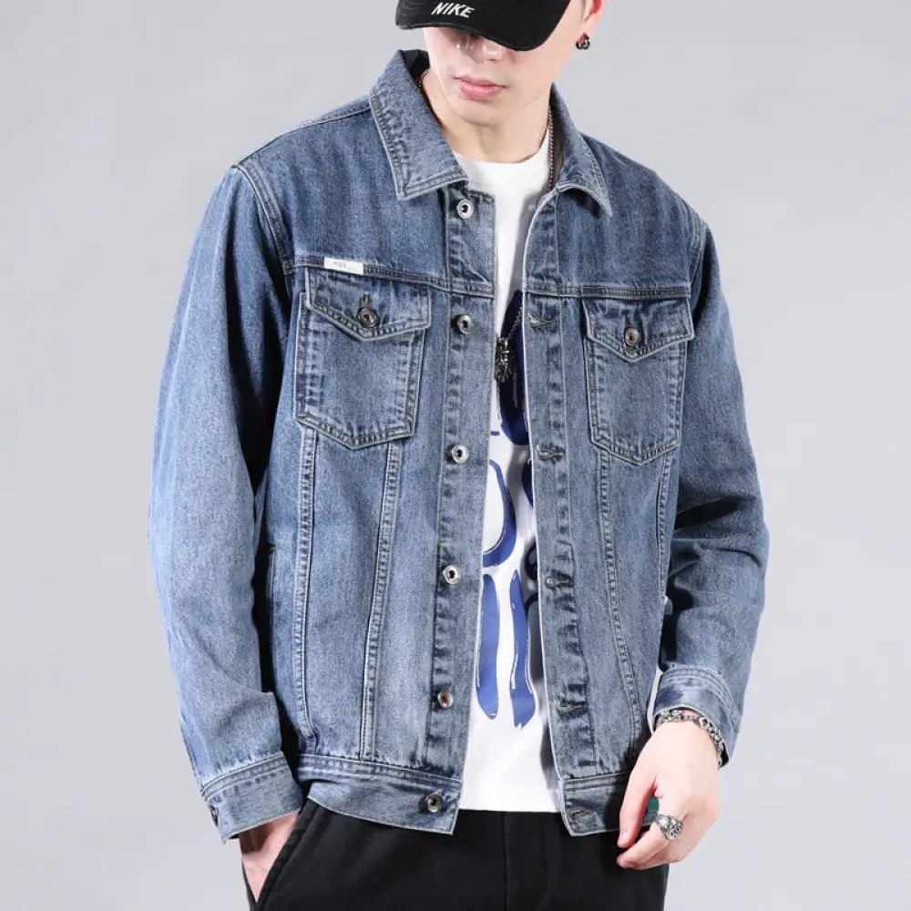 Men’s Washed Casual Denim Jacket – Soulmate Streetwear | same ANTHEM.