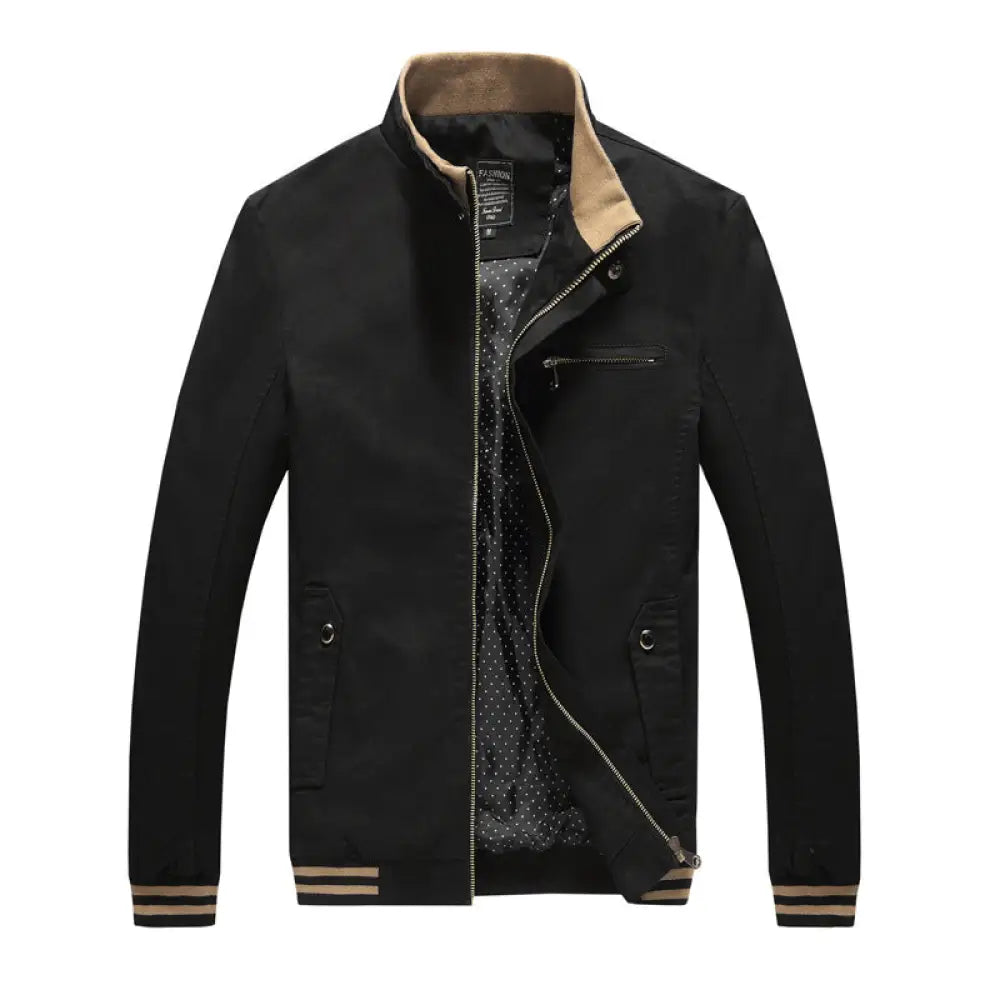 Men’s Washed Street Jacket – Casual Classic for Lovers & Soulmates | same ANTHEM - Black / 3XL