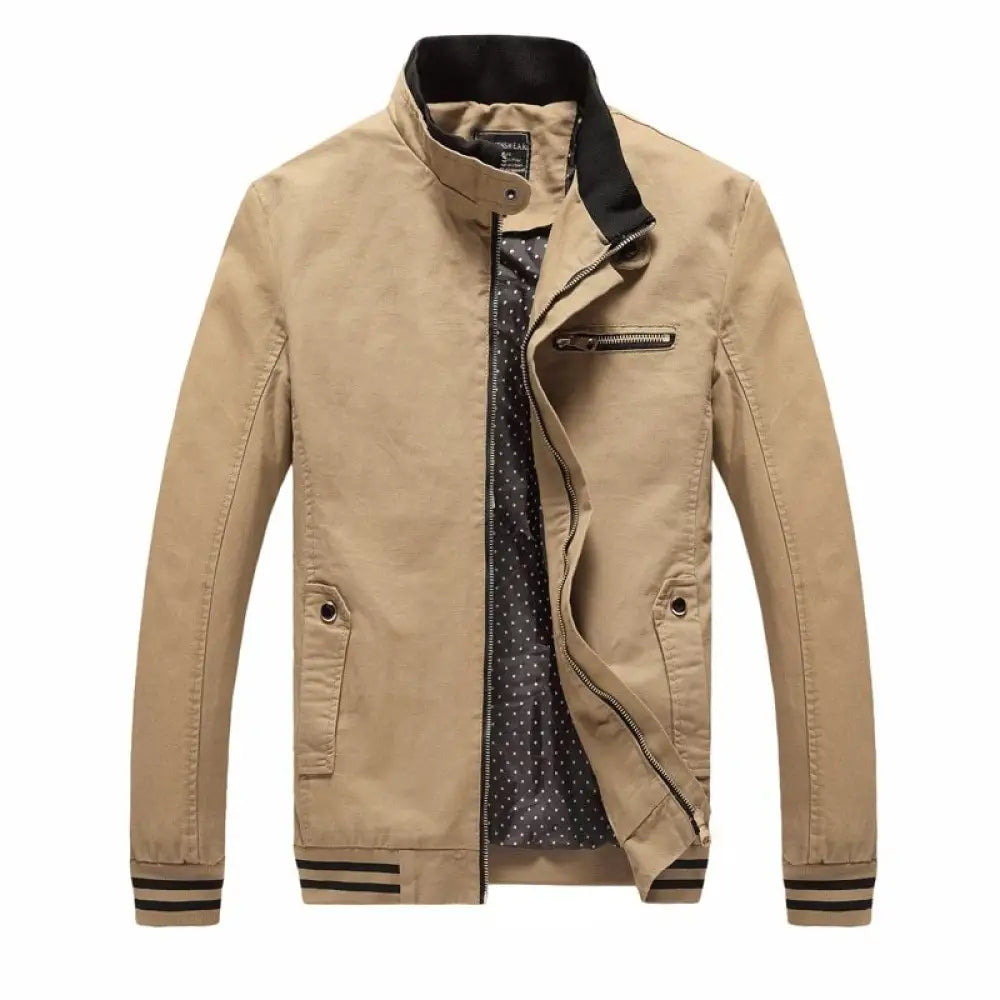 Men’s Washed Street Jacket – Casual Classic for Lovers & Soulmates | same ANTHEM - Khaki / 3XL
