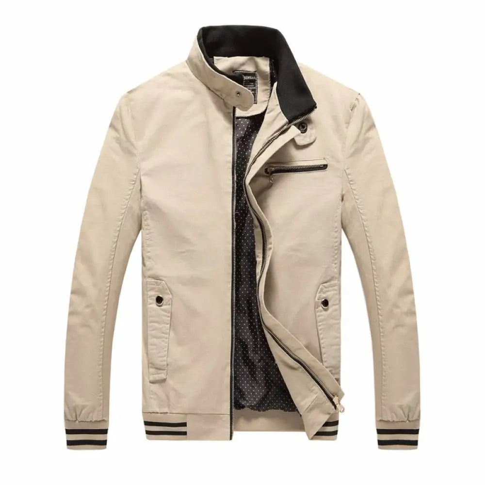 Men’s Washed Street Jacket – Casual Classic for Lovers & Soulmates | same ANTHEM - Beige / 3XL