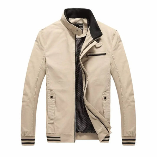 Men’s Washed Street Jacket – Casual Classic for Lovers & Soulmates | same ANTHEM - Beige / 3XL