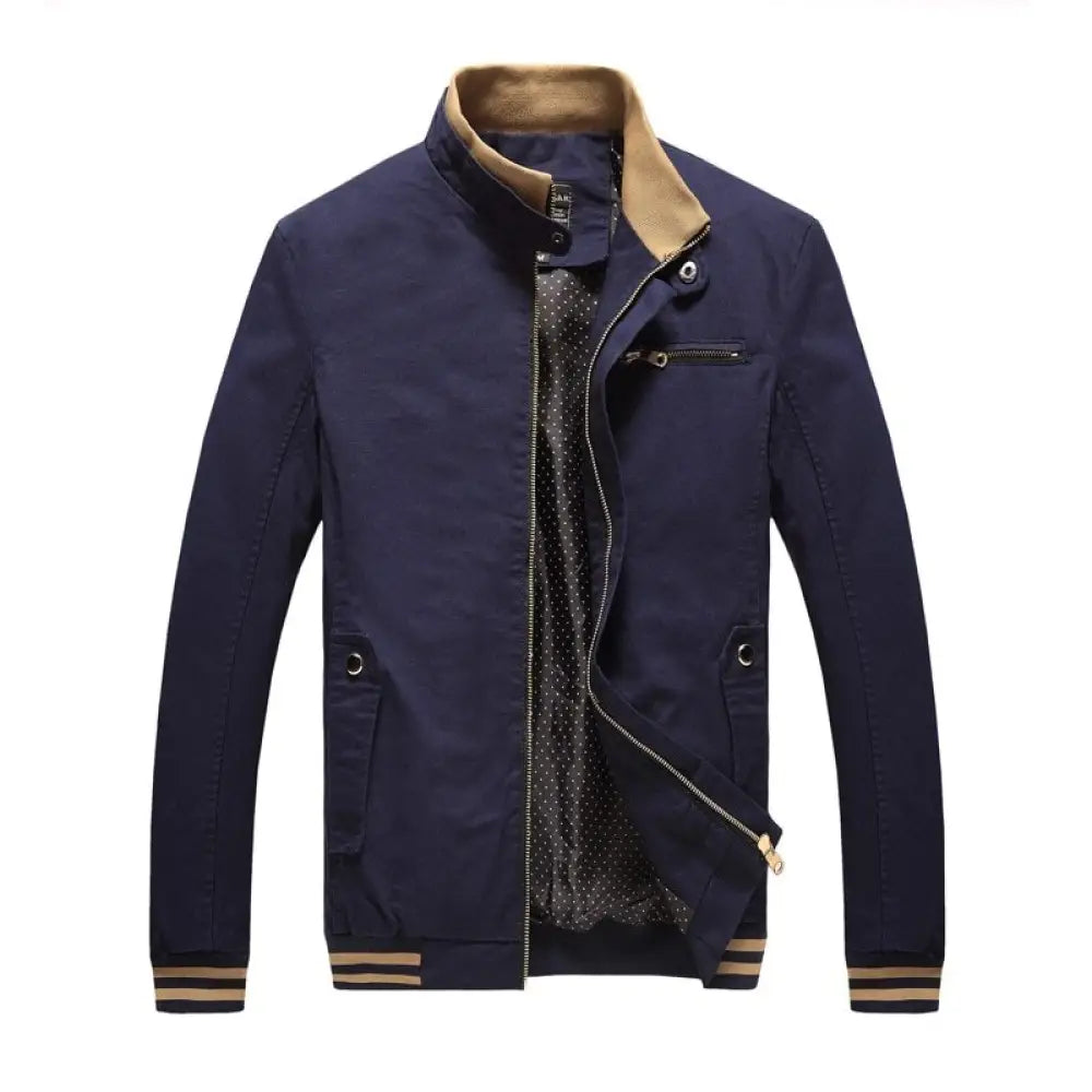 Men’s Washed Street Jacket – Casual Classic for Lovers & Soulmates | same ANTHEM - Navy Blue / 3XL