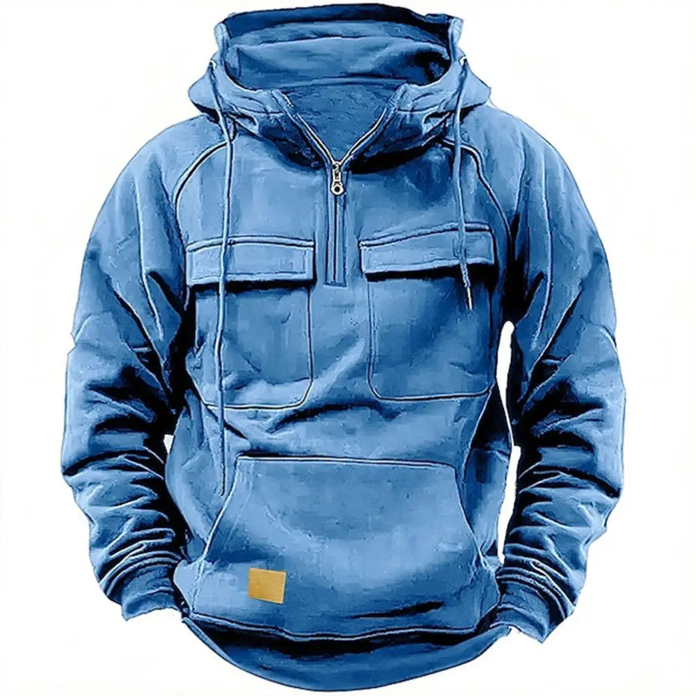 Men’s Workwear Hoodie – Casual Streetwear for Soulmates | same ANTHEM - Blue / S