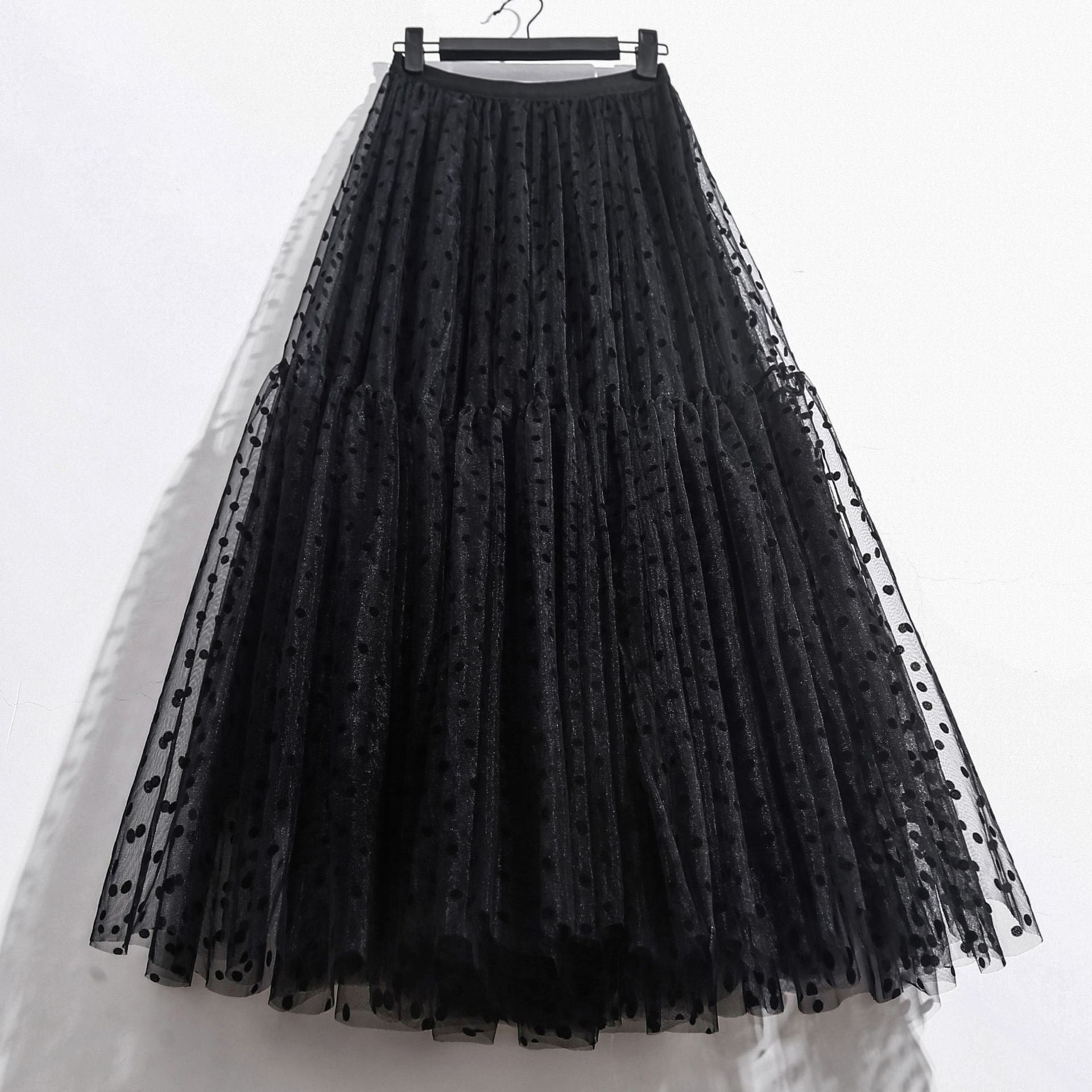 Mesh Half Body Cake Umbrella Skirt | Dreamy Tulle Puff Skirt | same ANTHEM - black / one size