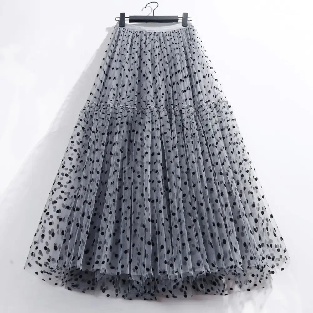 Mesh Half Body Cake Umbrella Skirt | Dreamy Tulle Puff Skirt | same ANTHEM - blue / one size