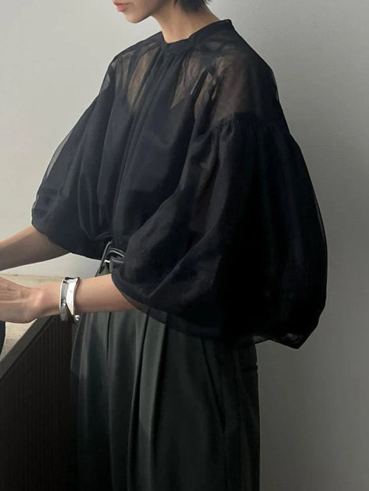 Mesh Lantern Sleeve Blouse Women – Soulmate Streetwear | same ANTHEM.