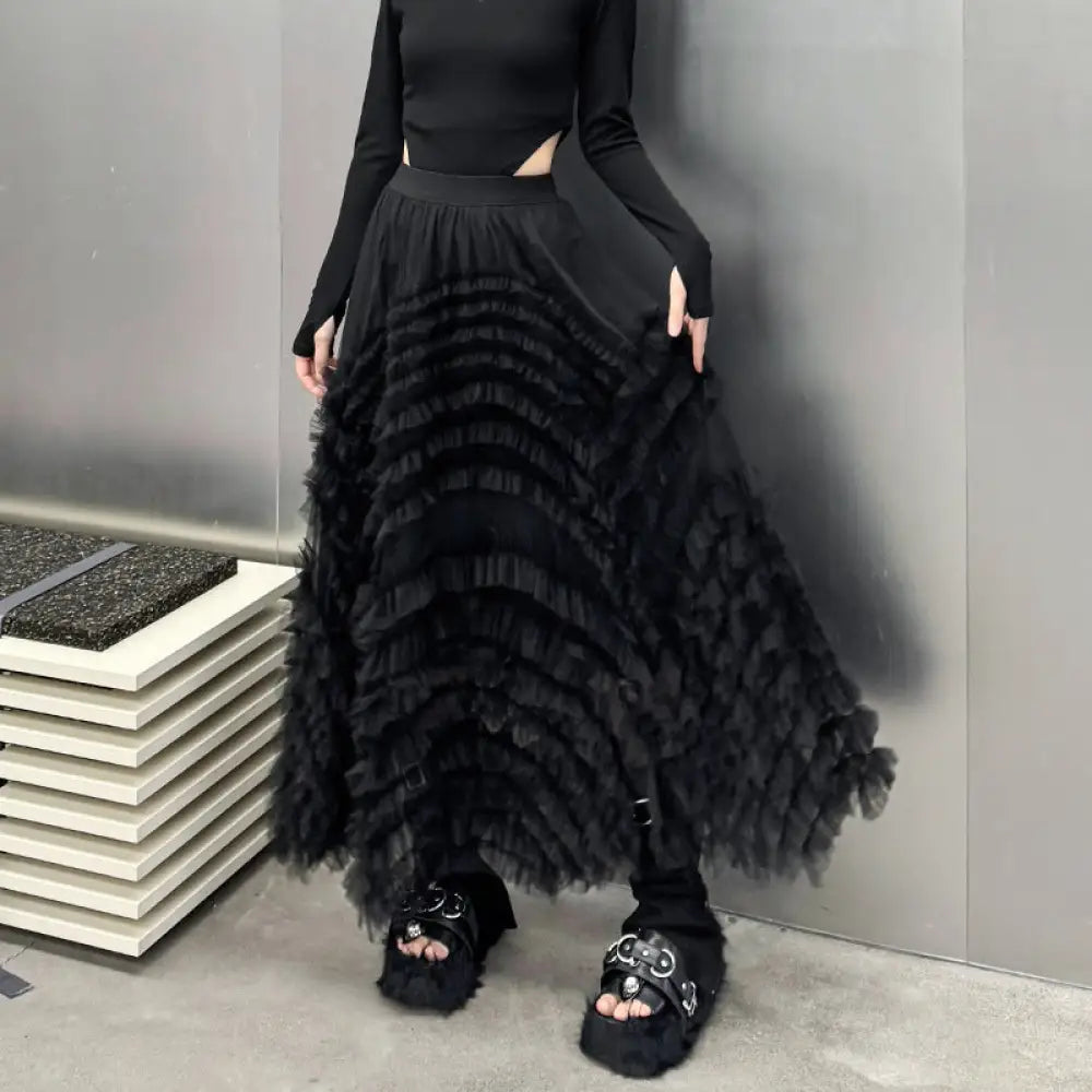 Mesh Patchwork Skirt for Women - Dreamy Tulle Skirts | same ANTHEM. - One size / One size