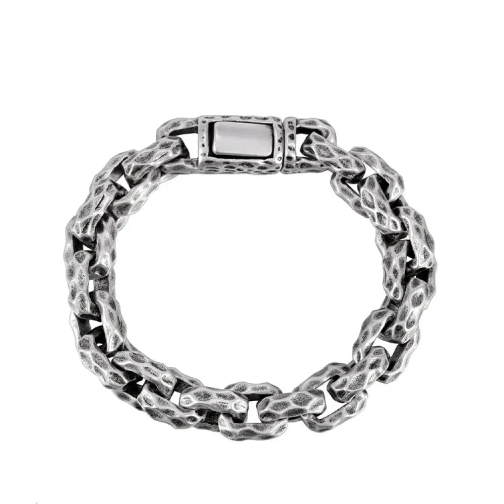 Meteorite Crater Bracelet for Men | same ANTHEM. Soulmate Streetwear - Silver / 17cm