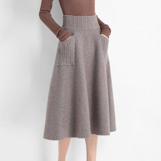 Mid-Length Fall Winter Skirt – Women’s Knitted Bud Skirt with Double Pockets | Wear Your Style Made for Lovers & Friends