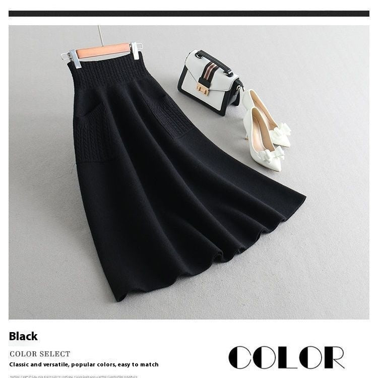 Mid-Length Fall Winter Skirt – Women’s Knitted Bud Skirt with Double Pockets | Wear Your Style Made for Lovers &