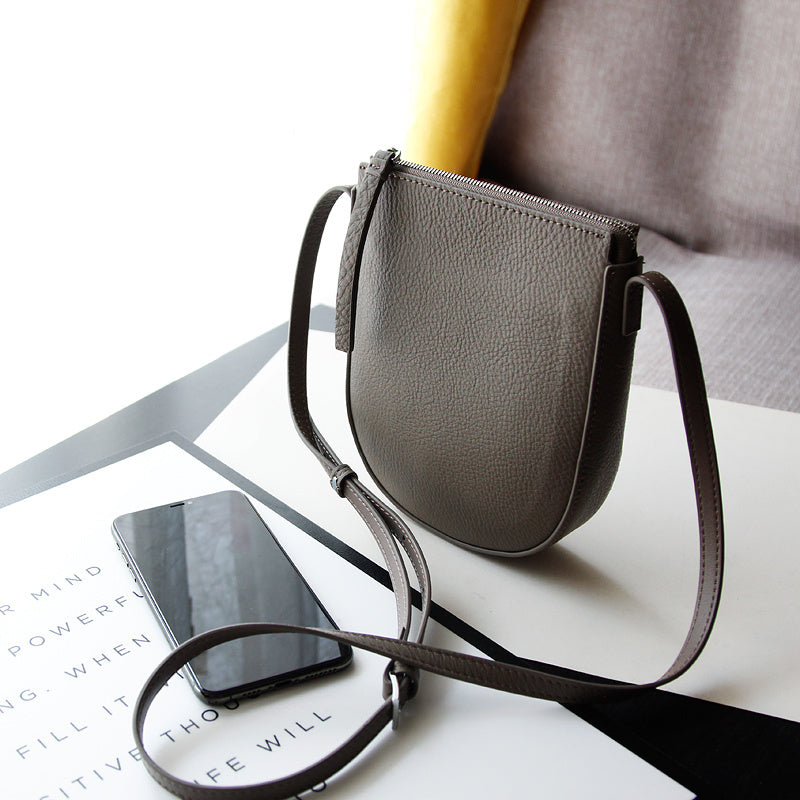 Mini Leather Crossbody Phone Pouch – Soulmate Streetwear | same ANTHEM - Grey
