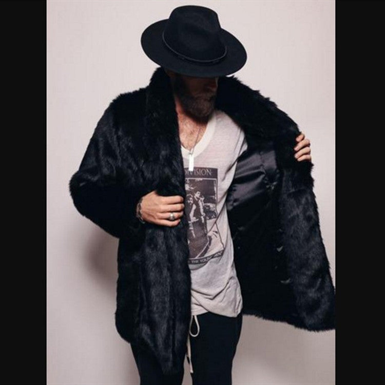 Mink-like Fur Overcoat for Men | same ANTHEM. Soulmate Streetwear