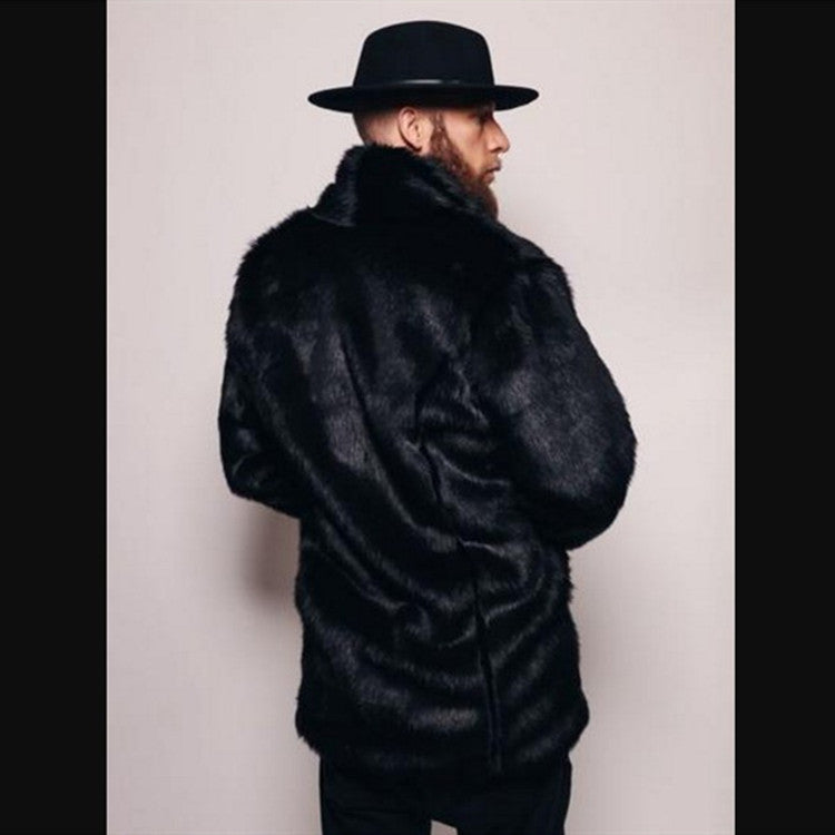 Mink-like Fur Overcoat for Men | same ANTHEM. Soulmate Streetwear