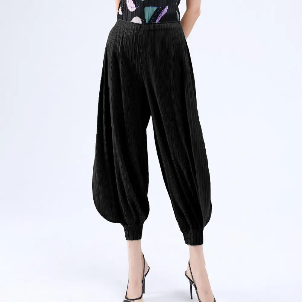Miyake Wide Leg Bloomers for Women | Japanese Style Jasmine Pants | same ANTHEM.