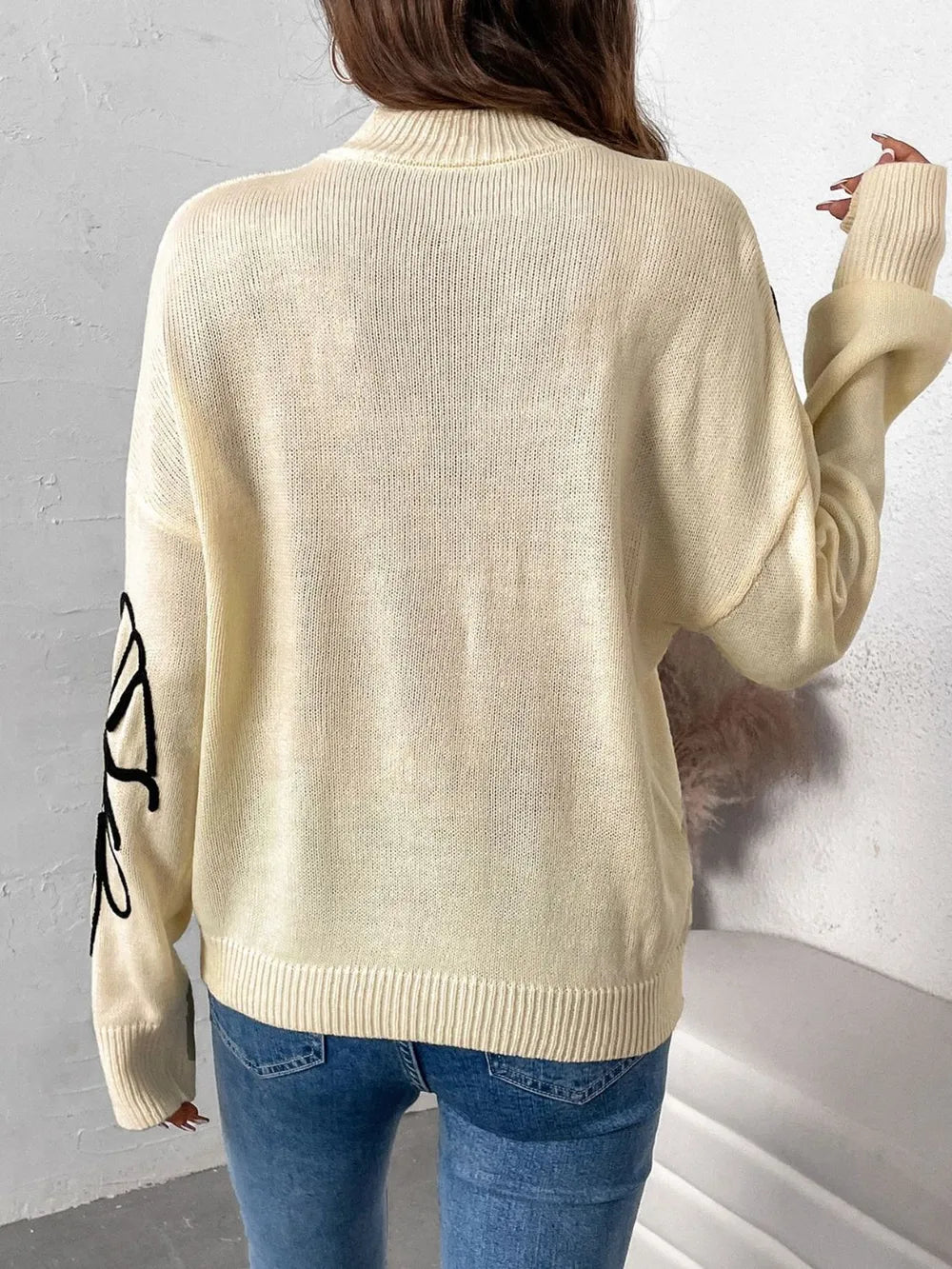 Mock Neck Dropped Shoulder Sweater – Cute Chic & Dreamy Layers | same ANTHEM