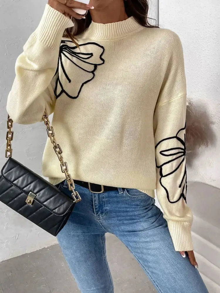 Mock Neck Dropped Shoulder Sweater – Cute Chic & Dreamy Layers | same ANTHEM