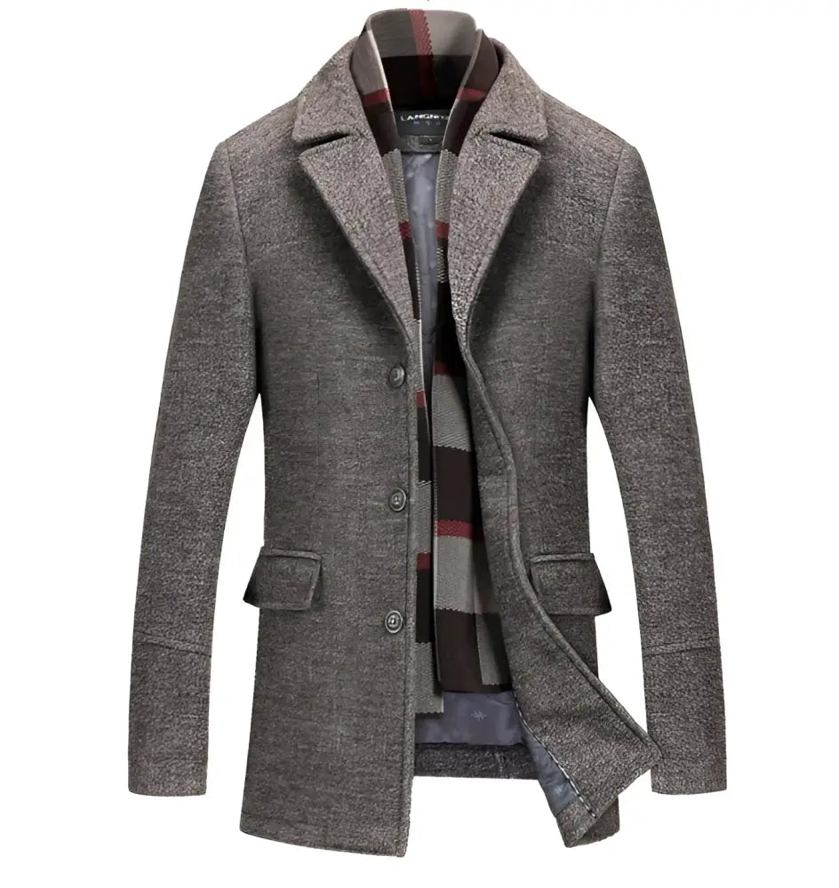 Montgomery Wool Trench Coat - Coffee / 3XL