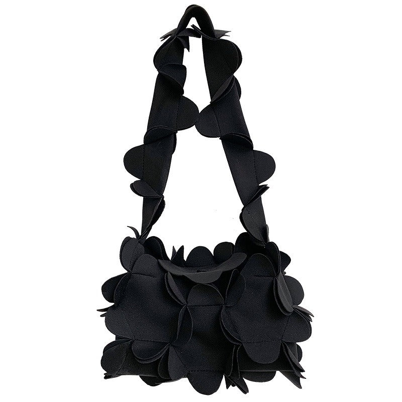 Mori Soft Girl Petal Bag | same ANTHEM. Soulmate Streetwear - Black