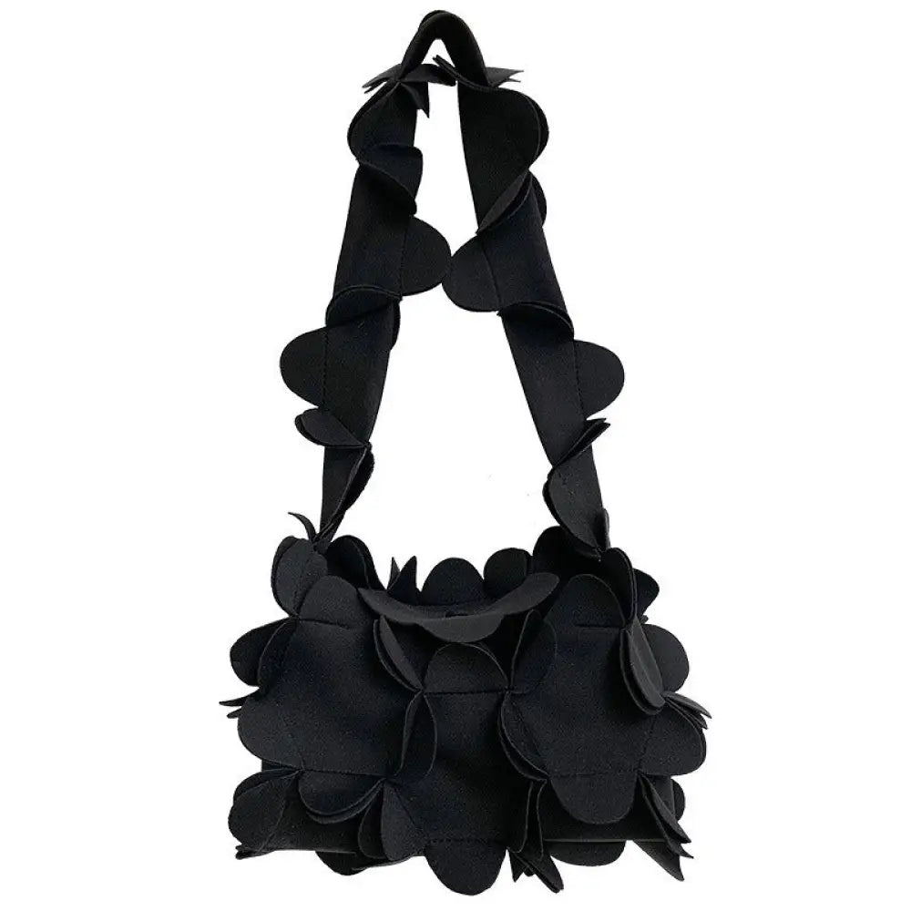 Mori Soft Girl Petal Bag | same ANTHEM. Soulmate Streetwear - Black