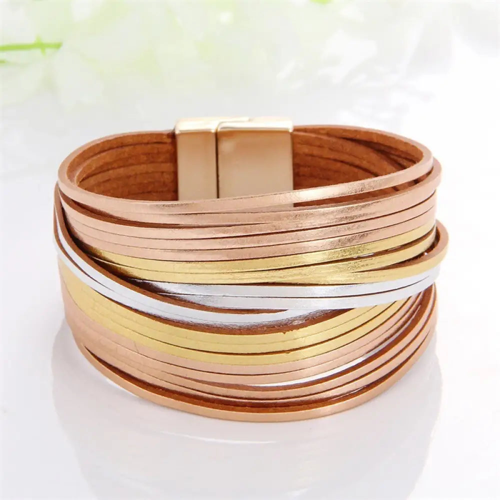 Multi-Color Leather Charm Bracelet – same ANTHEM. Soulmate Wear for Him & Her - Style 1
