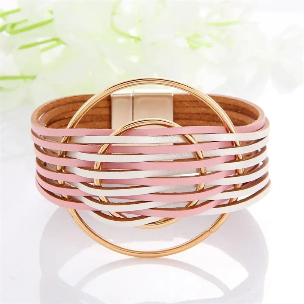 Multi-Color Leather Charm Bracelet – same ANTHEM. Soulmate Wear for Him & Her - Style 16