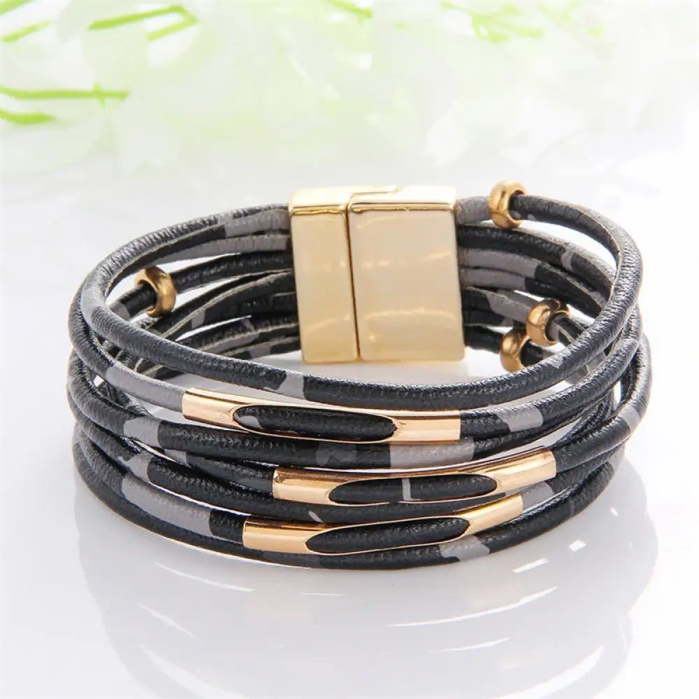 Multi-Color Leather Charm Bracelet – same ANTHEM. Soulmate Wear for Him & Her - Style 3
